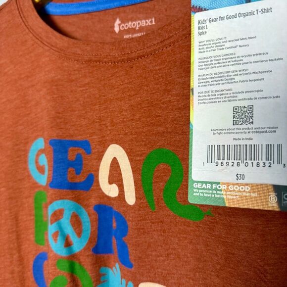 NEW Cotopaxi Kids Brick Red Graphic Tee | L - Picture 2 of 4